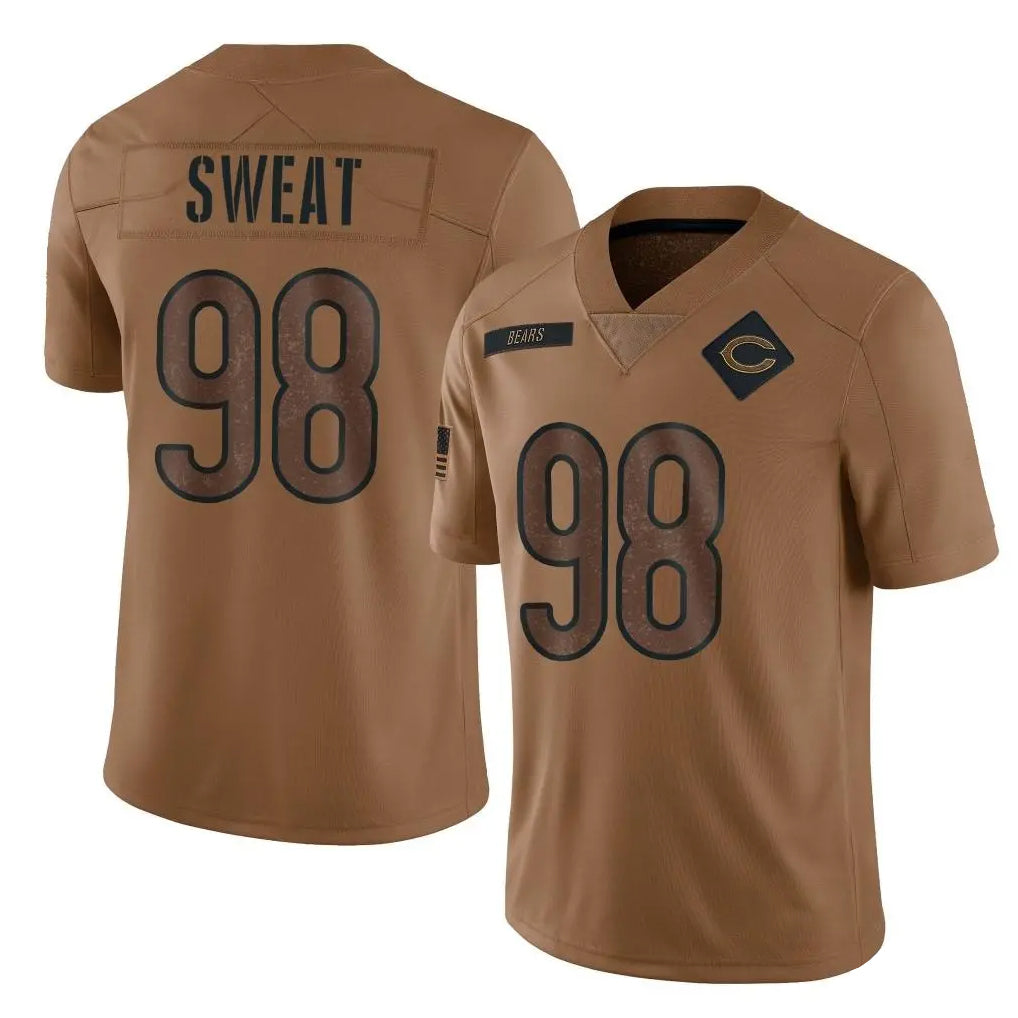 Davalo C.Bears #98 Montez Sweat Player Brown Salute to Service Limited Stitched Jerseys