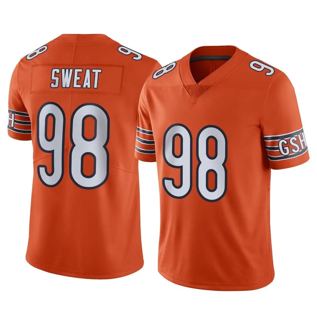 Davalo C.Bears #98 Montez Sweat Player Orange Alternate Vapor Limited Home Game Stitched Jerseys