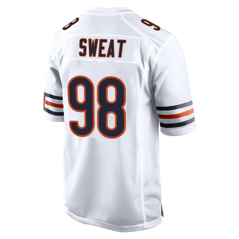 Davalo C.Bears #98 Montez Sweat Player White Home Game Stitched Jerseys
