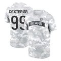 Davalo C.Bears #99 Gervon Dexter Sr. Player Arctic Camo Salute to Service Performance T-Shirt Limited Stitched Jerseys