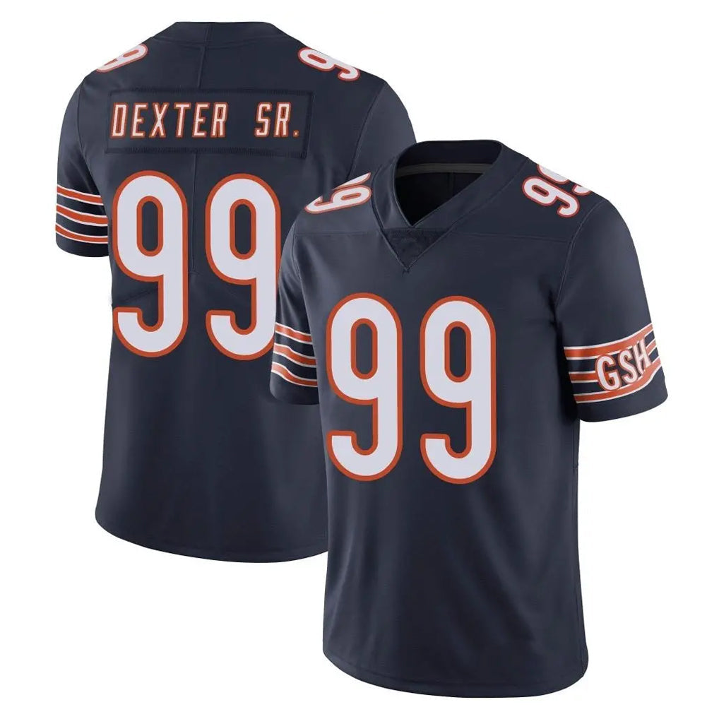 Davalo C.Bears #99 Gervon Dexter Sr. Player Navy Vapor Untouchable Limited Home Game Stitched Jerseys