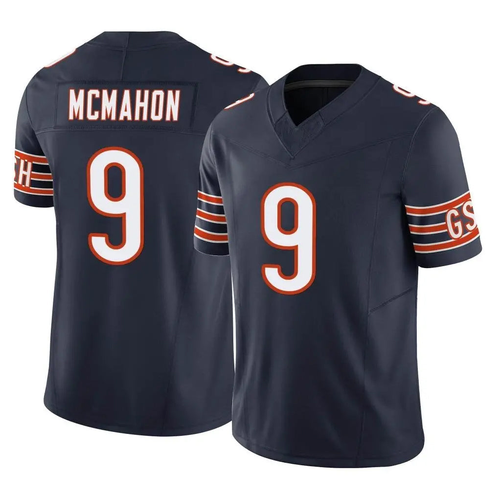 Davalo C.Bears #9 Jim McMahon Player Navy Vapor F.U.S.E. Limited Home Game Stitched Jerseys