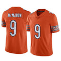 Davalo C.Bears #9 Jim McMahon Player Orange Alternate Vapor Limited Home Game Stitched Jerseys