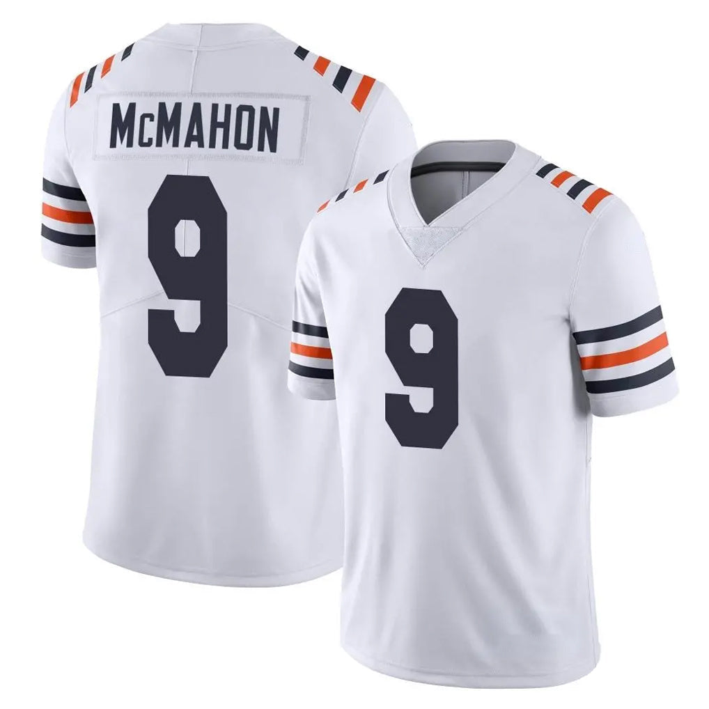 Davalo C.Bears #9 Jim McMahon Player White Classic Vapor Limited Home Game Stitched Jerseys