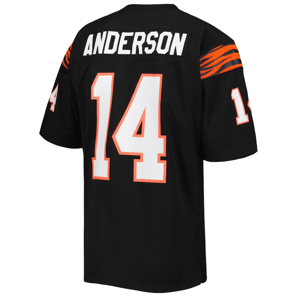 Davalo C.Bengals 1981 #14 Ken Anderson Mitchell & Ness Black Authentic Throwback Retired Player Jersey