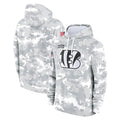 Davalo C.Bengals Arctic Camo Salute to Service Pullover Hoodie Limited Blank Player Stitched Jerseys