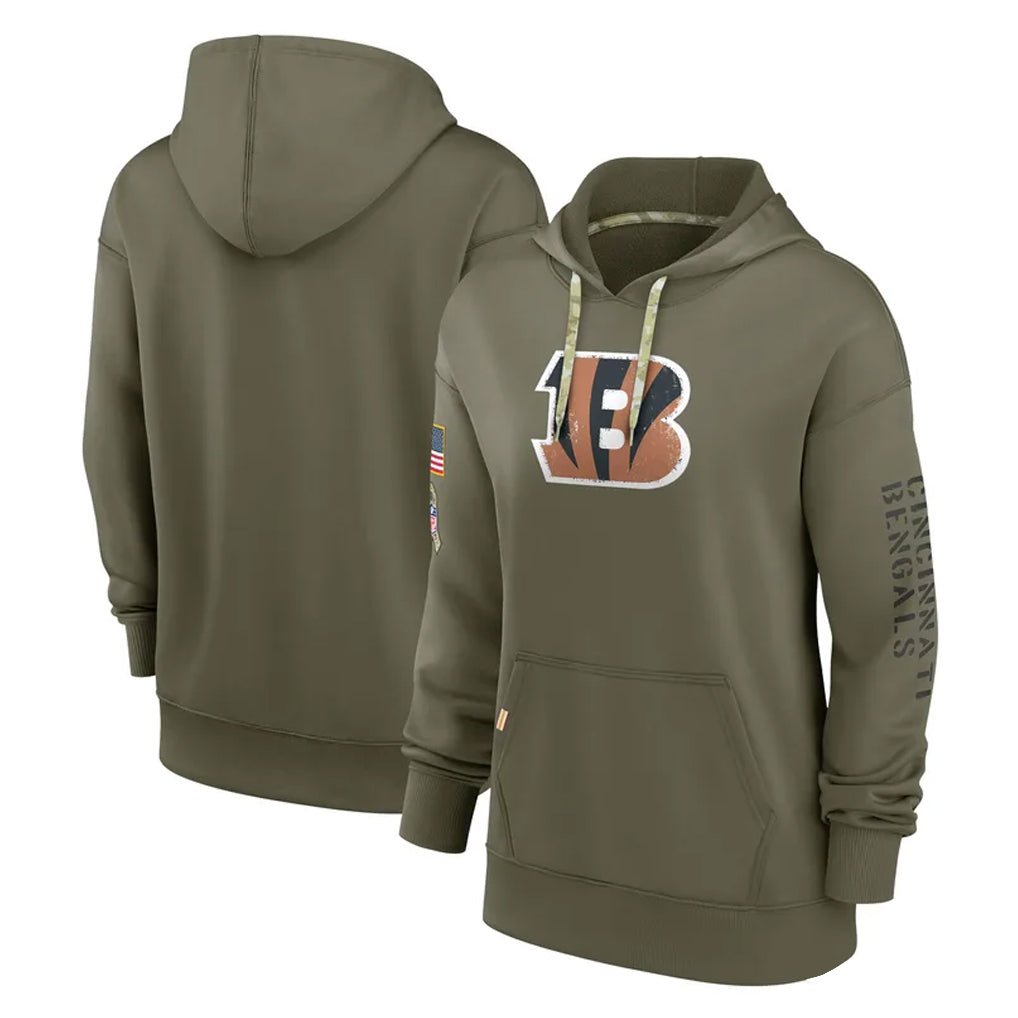 Davalo C.Bengals Olive Salute to Service Performance Pullover Hoodie Limited Blank Player Stitched Jerseys