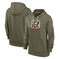 Davalo C.Bengals Olive Salute to Service Performance Pullover Hoodie Limited Blank Player Stitched Jerseys