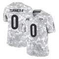 Davalo C.Bengals #0 DJ Turner II Player Arctic Camo Salute to Service Limited Stitched Jerseys