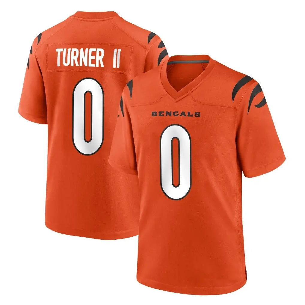 Davalo C.Bengals #0 DJ Turner II Player Orange Home Game Stitched Jerseys