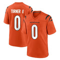 Davalo C.Bengals #0 DJ Turner II Player Orange Home Game Stitched Jerseys