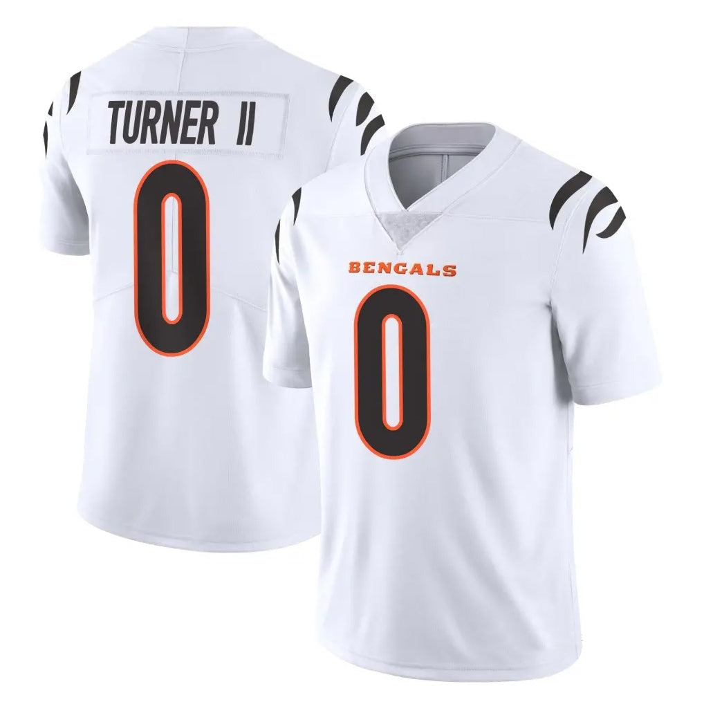 Davalo C.Bengals #0 DJ Turner II Player White Vapor Untouchable Limited Home Game Stitched Jerseys