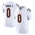 Davalo C.Bengals #0 DJ Turner II Player White Vapor Untouchable Limited Home Game Stitched Jerseys