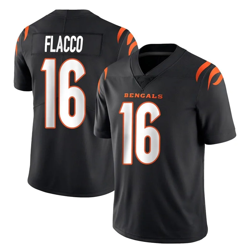 Davalo C.Bengals #16 Joe Flacco Player Black Vapor Untouchable Limited Home Game Stitched Jerseys