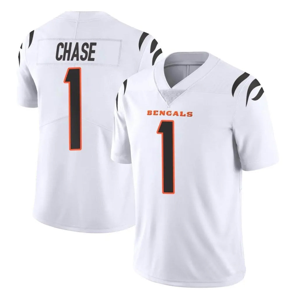 Davalo C.Bengals #1 Ja'Marr Chase Player White Vapor Untouchable Limited Home Game Stitched Jerseys