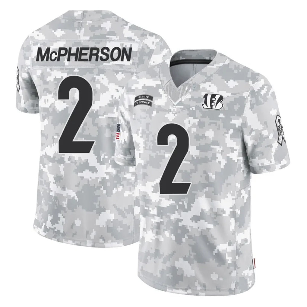 Davalo C.Bengals #2 Evan McPherson Player Arctic Camo Salute to Service Limited Stitched Jerseys
