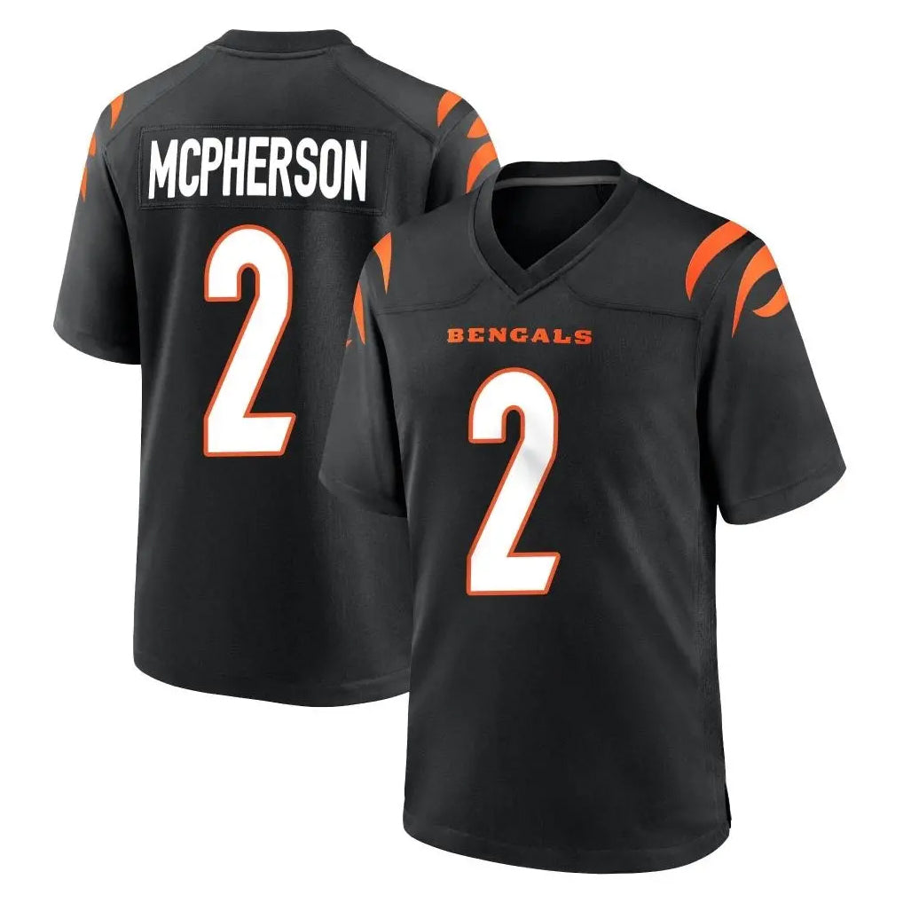 Davalo C.Bengals #2 Evan McPherson Player Black Home Game Stitched Jerseys