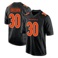 Davalo C.Bengals #30 Chase Brown Player Black Fashion Game Stitched Jerseys
