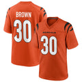 Davalo C.Bengals #30 Chase Brown Player Oramge Home Game Stitched Jerseys