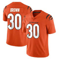 Davalo C.Bengals #30 Chase Brown Player Orange Vapor Untouchable Limited Home Game Stitched Jerseys