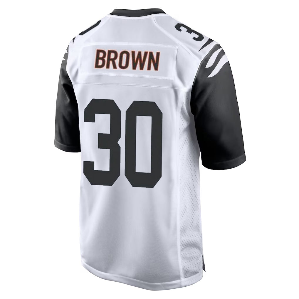 Davalo C.Bengals #30 Chase Brown Player White Alternate Home Game Stitched Jerseys