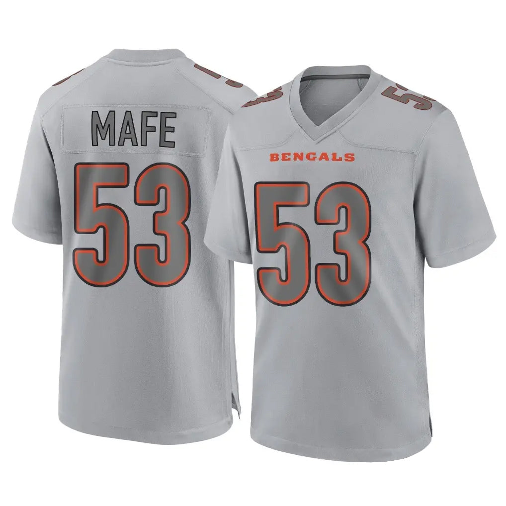 Davalo C.Bengals #53 Boye Mafe Player Gray Atmosphere Fashion Game Stitched Jerseys