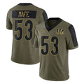 Davalo C.Bengals #53 Boye Mafe Player Olive Salute to Service Game Stitched Jerseys