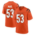Davalo C.Bengals #53 Boye Mafe Player Orange Home Game Stitched Jerseys