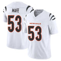 Davalo C.Bengals #53 Boye Mafe Player White Vapor F.U.S.E. Limited Home Game Stitched Jerseys