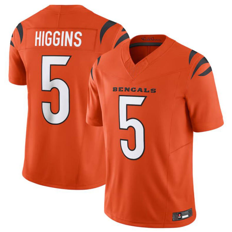 DavaloC.Bengals #5 Tee Higgins Orange Vapor Untouchable Limited Jersey American Stitched  Jerseys