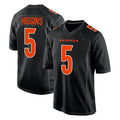 Davalo C.Bengals #5 Tee Higgins Player Black Fashion Game Stitched Jerseys