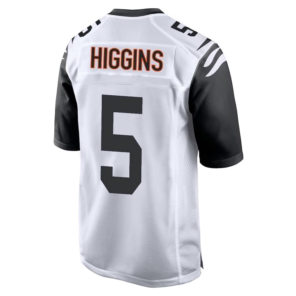 Davalo C.Bengals #5 Tee Higgins Player White Alternate Home Game Stitched Jerseys