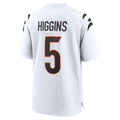 Davalo C.Bengals #5 Tee Higgins Player White Home Game Stitched Jerseys