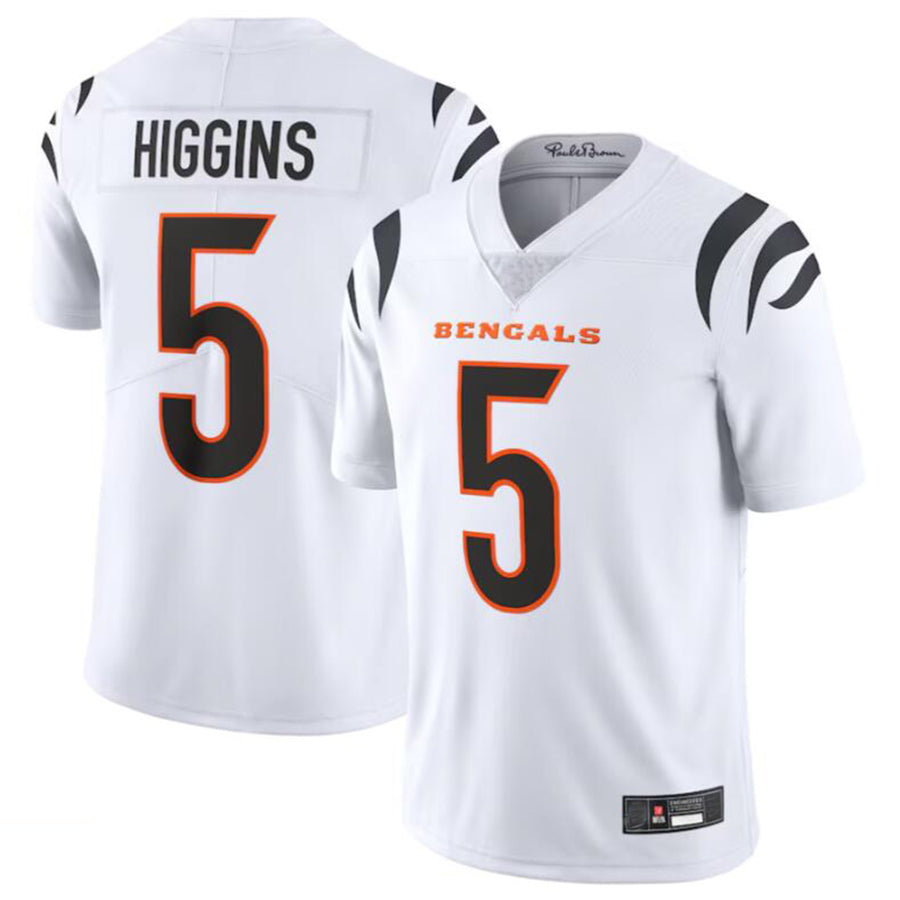 Davalo C.Bengals #5 Tee Higgins White Vapor Untouchable Limited Jersey American Stitched Jerseys