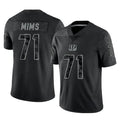 Davalo C.Bengals #71 Amarius Mims Player Black Reflective Limited Game Stitched Jerseys