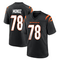Davalo C.Bengals #78 Anthony Munoz Player Black Home Game Stitched Jerseys