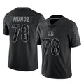 Davalo C.Bengals #78 Anthony Munoz Player Black Reflective Limited Game Stitched Jerseys