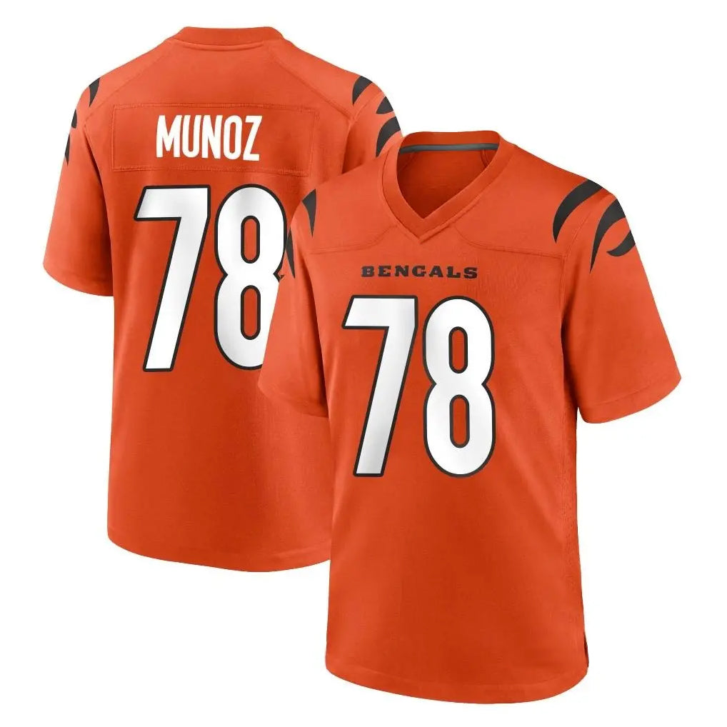 Davalo C.Bengals #78 Anthony Munoz Player Orange Home Game Stitched Jerseys