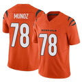 Davalo C.Bengals #78 Anthony Munoz Player Orange Vapor F.U.S.E. Limited Home Game Stitched Jerseys