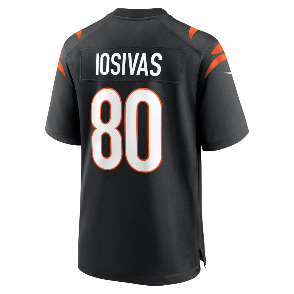 Davalo C.Bengals #80 Andrei Iosivas Black Team Game Stitched Jerseys
