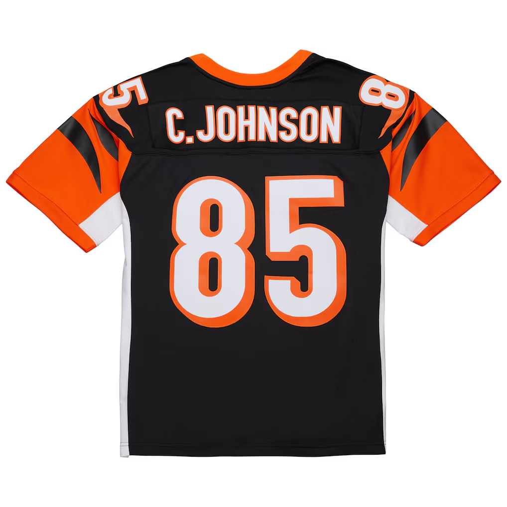 Davalo C.Bengals #85 Chad Johnson Mitchell & Ness Black 2004 Legacy Replica Stitched Puhic Jersey