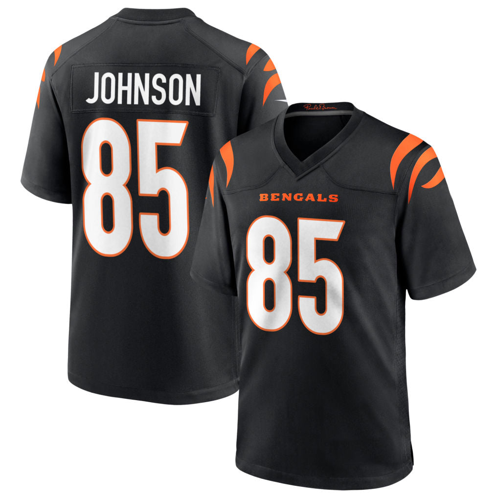 Davalo C.Bengals #85 Chad Johnson Player Black Home Game Stitched Jerseys