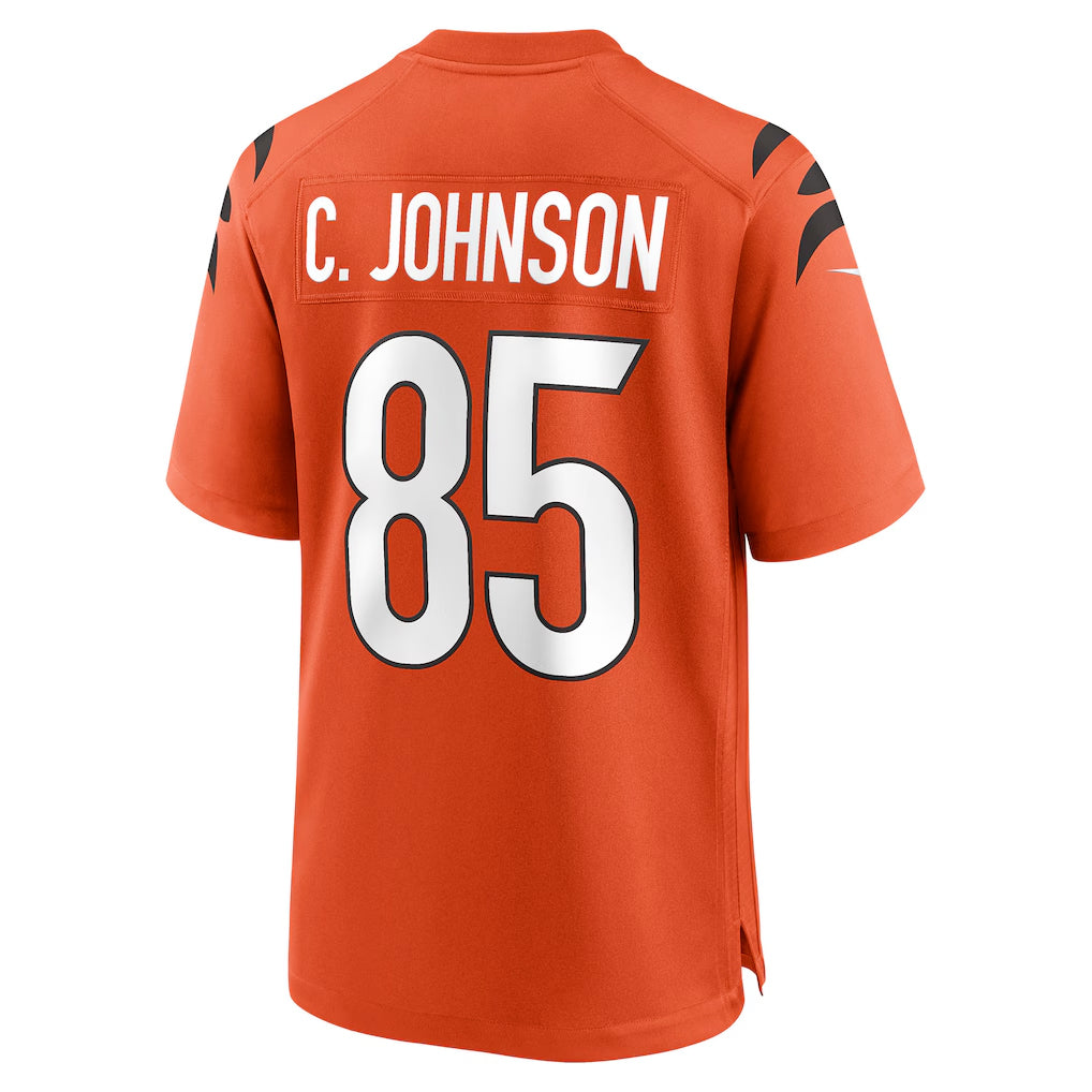Davalo C.Bengals #85 Chad Johnson Player Orange Home Game Stitched Jerseys