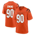 Davalo C.Bengals #90 Kris Jenkins Jr Player Orange Home Game Stitched Jerseys