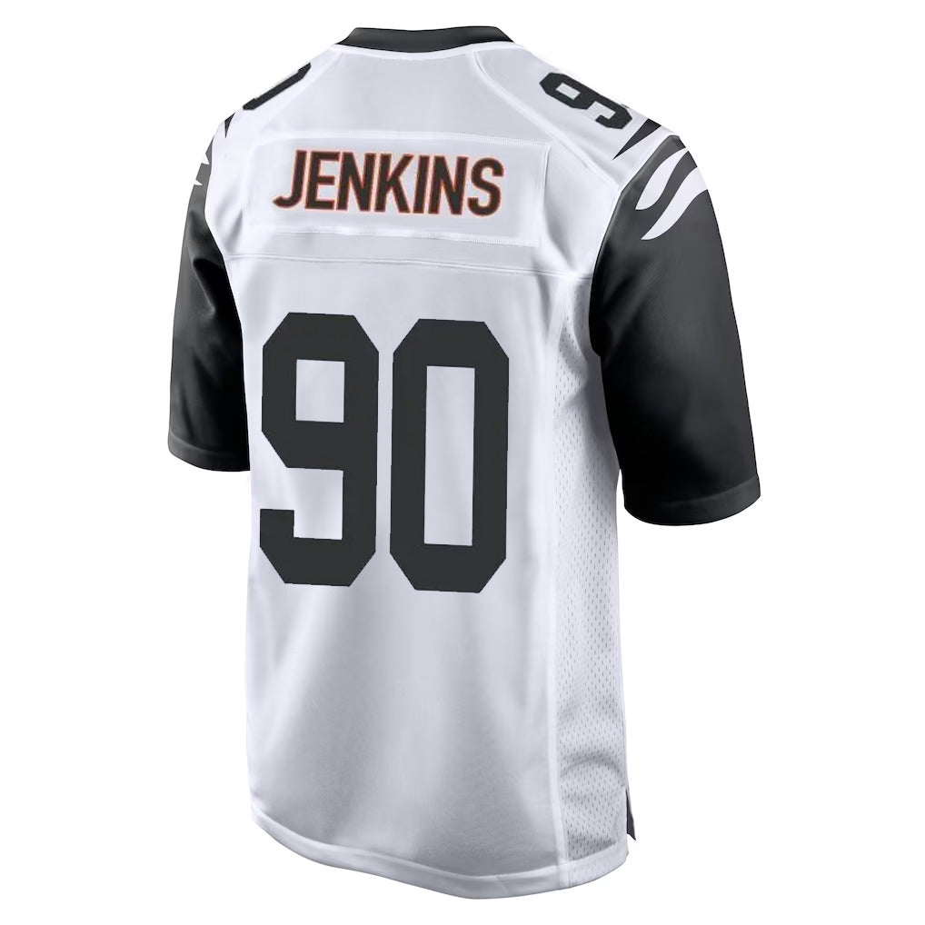 Davalo C.Bengals #90 Kris Jenkins Jr Player White Alternate Home Game Stitched Jerseys