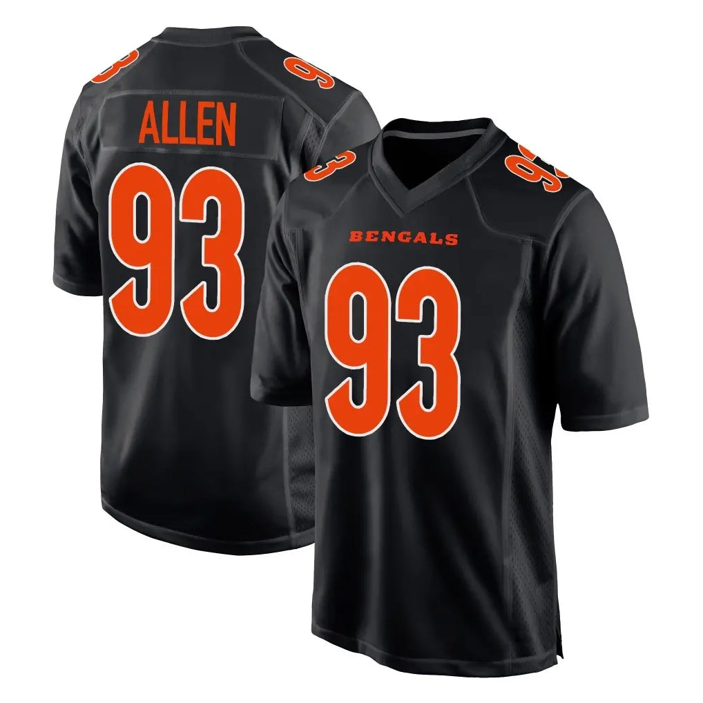 Davalo C.Bengals #93 Jonathan Allen Player Black Fashion Game Stitched Jerseys