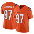 Davalo C.Bengals #97 Dexter Lawrence II Player Orange Vapor F.U.S.E. Limited Home Game Stitched Jerseys