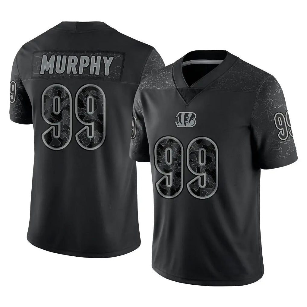 Davalo C.Bengals #99 Myles Murphy Player Black Reflective Limited Game Stitched Jerseys