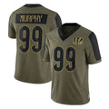 Davalo C.Bengals #99 Myles Murphy Player Olive Salute to Service Game Stitched Jerseys