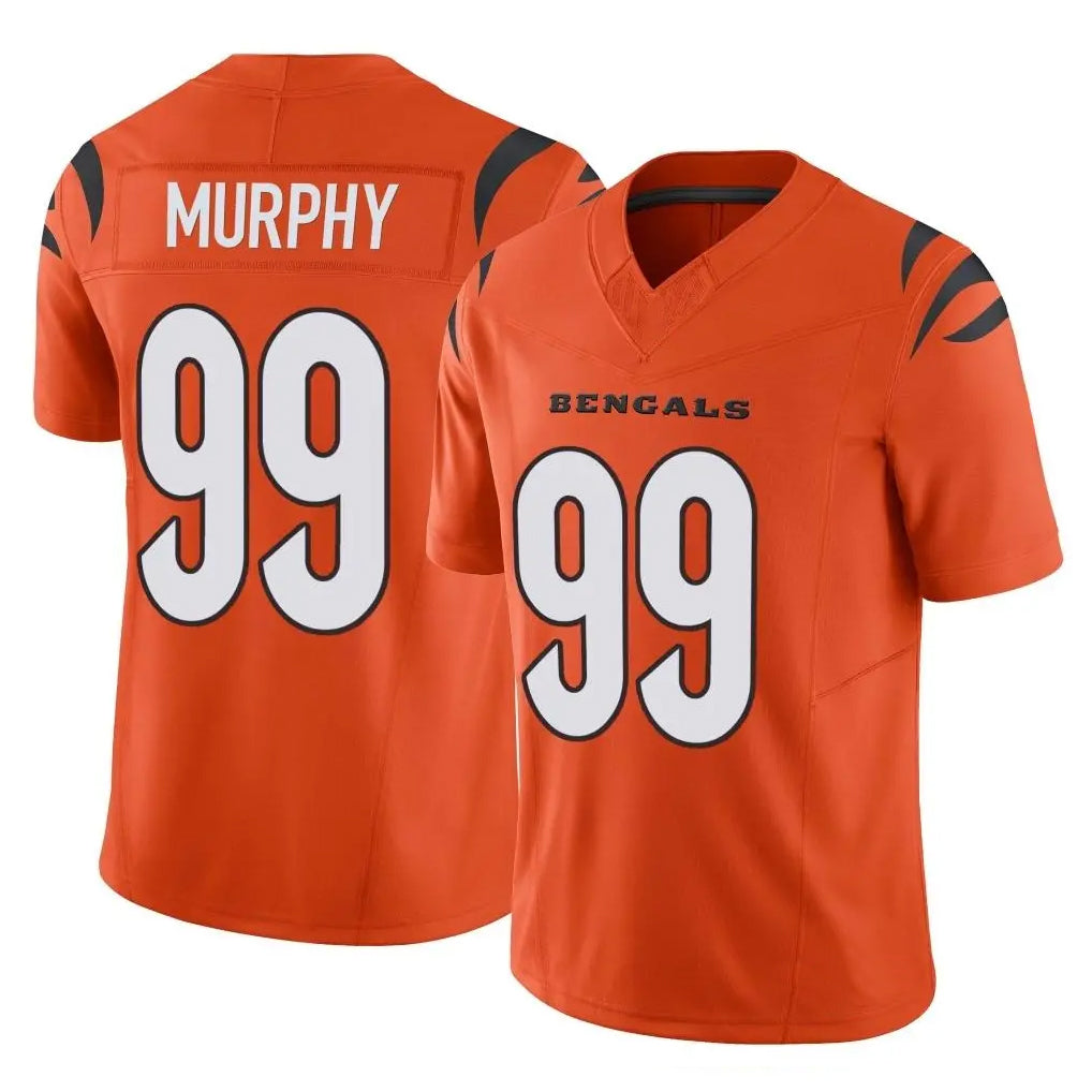 Davalo C.Bengals #99 Myles Murphy Player Orange Vapor F.U.S.E. Limited Home Game Stitched Jerseys